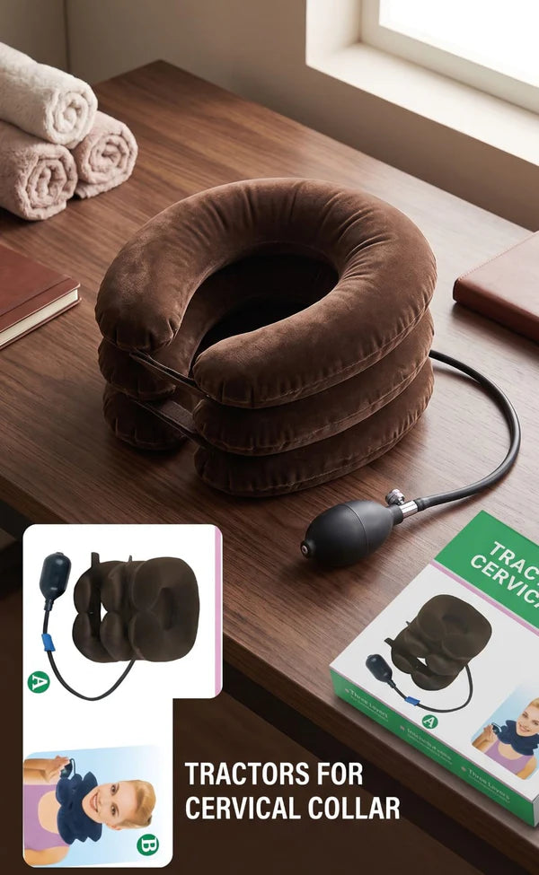 Neck Massager Cervical Support Pillow Air Pump Inflatable