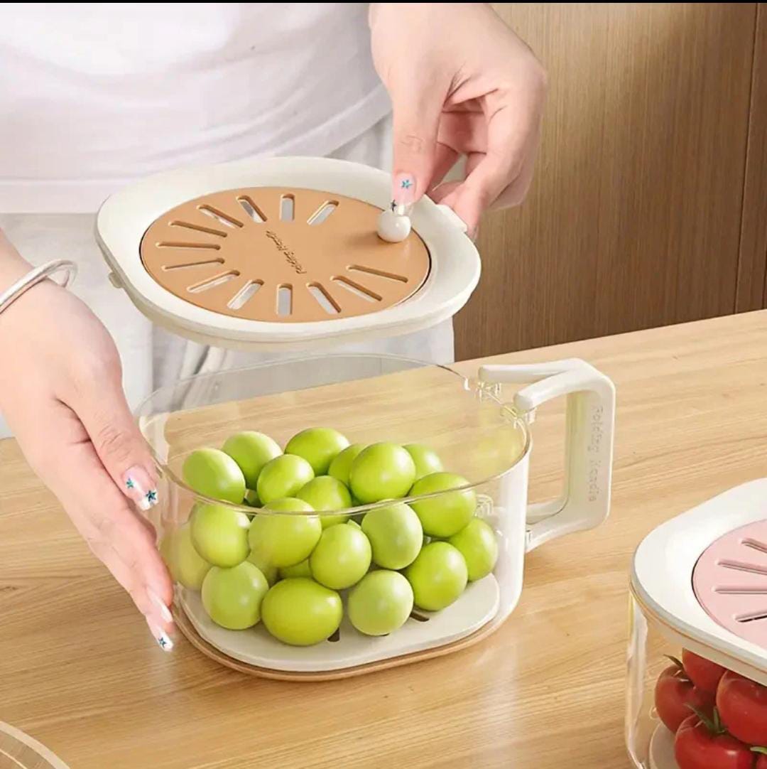 2In1 Acrylic Fruit Strainer Container