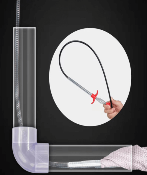 200 cm Metal Wire Drain Cleaner Stick for Small Object Retrieval