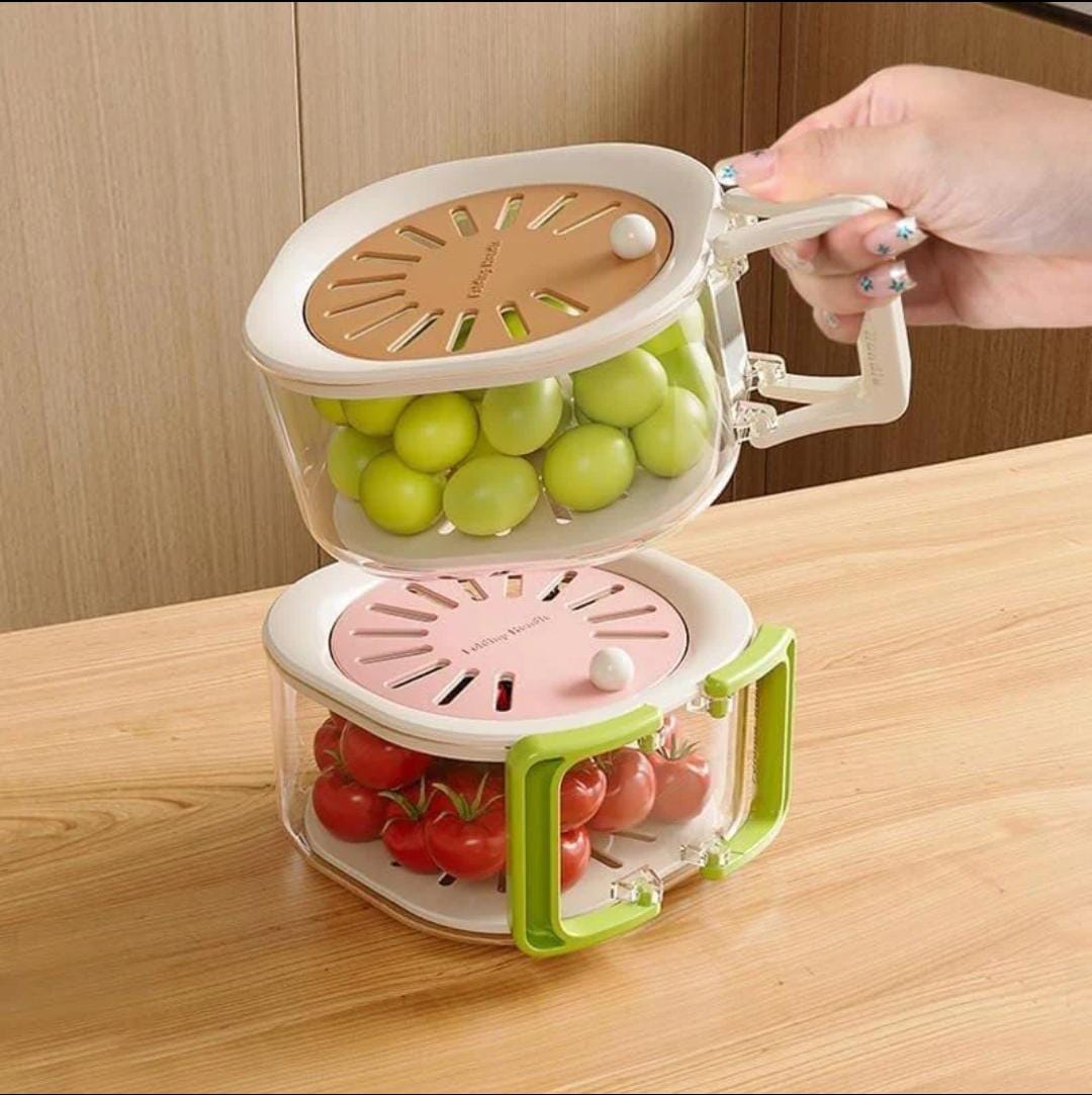 2In1 Acrylic Fruit Strainer Container