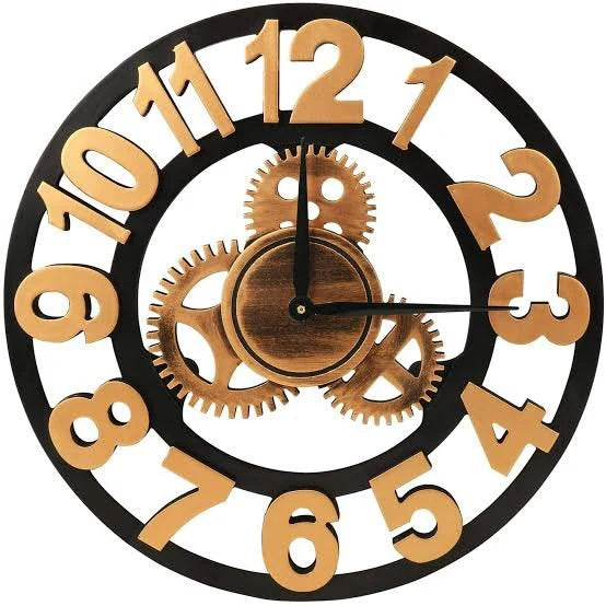 Golden Wall Clock