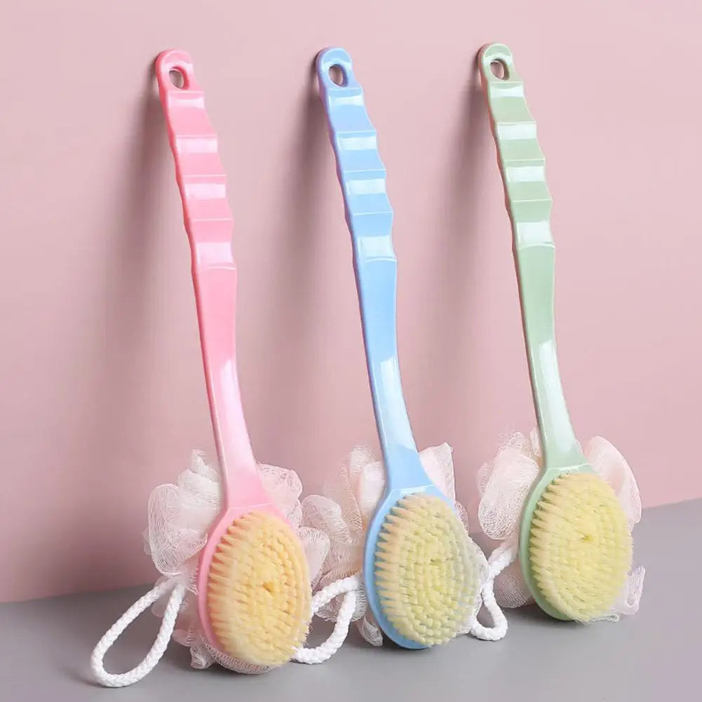 Long Handle Bath Sponge and Brush