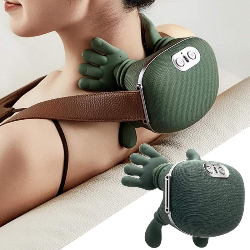 4D Shiatsu Neck Massager with Heat – Deep Tissue Pain Relief Electric Kneader