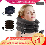 Neck Massager Cervical Support Pillow Air Pump Inflatable