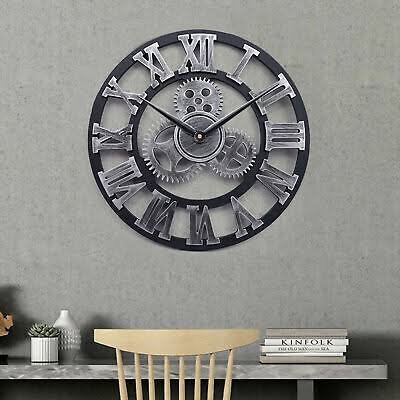 Roman Wall Clock Silver