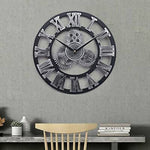 Roman Wall Clock Silver