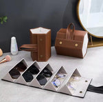 6 Slot Luxury Leather Sunglasses Organizer