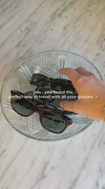 6 Slot Luxury Leather Sunglasses Organizer